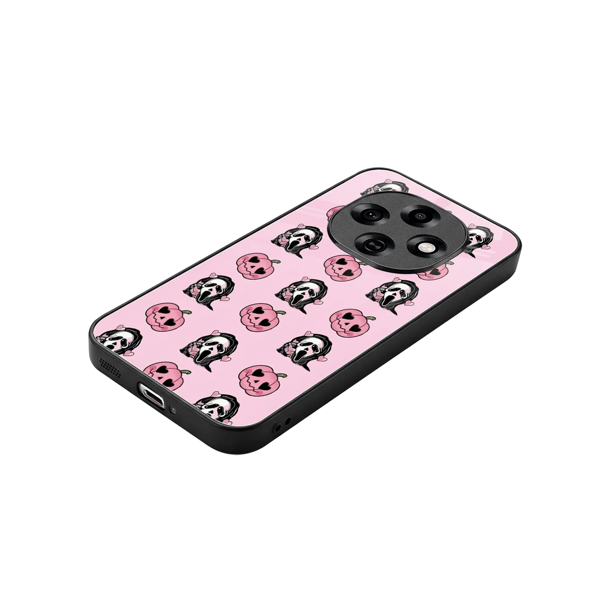 Friendly Ghost stylish phone case for oppo f31 pro 5g | glossy glass and slim fit
