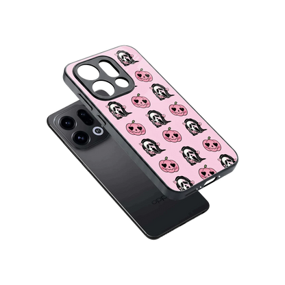 Friendly Ghost sleek oppo find x9 cover with tempered glass back and TPU edges