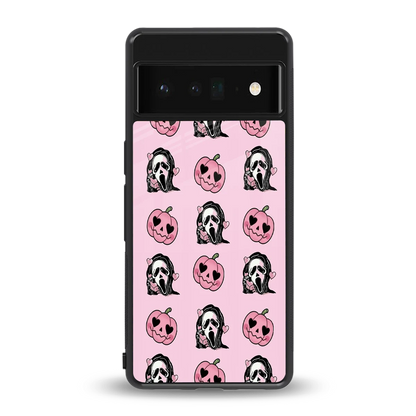 Friendly Ghost back phone cover | glass case for google pixel 6 pro