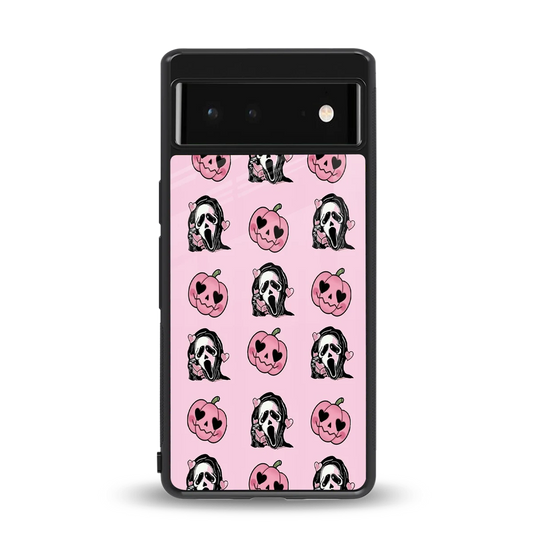 Friendly Ghost back phone cover | glass case for google pixel 6
