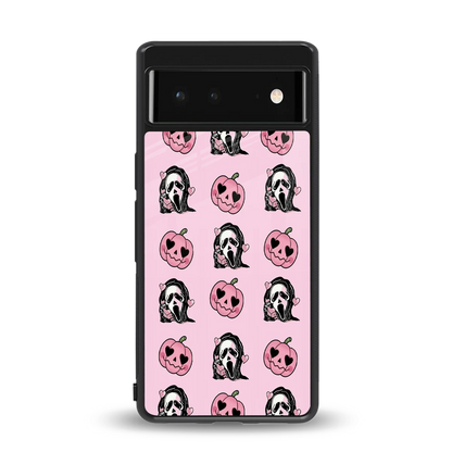 Friendly Ghost back phone cover | glass case for google pixel 6a
