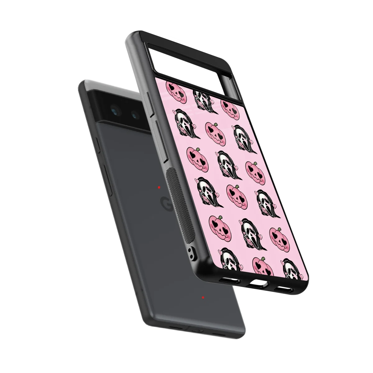 Friendly Ghost sleek google pixel 6 cover with tempered glass back and TPU edges