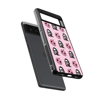 Friendly Ghost sleek google pixel 6 cover with tempered glass back and TPU edges