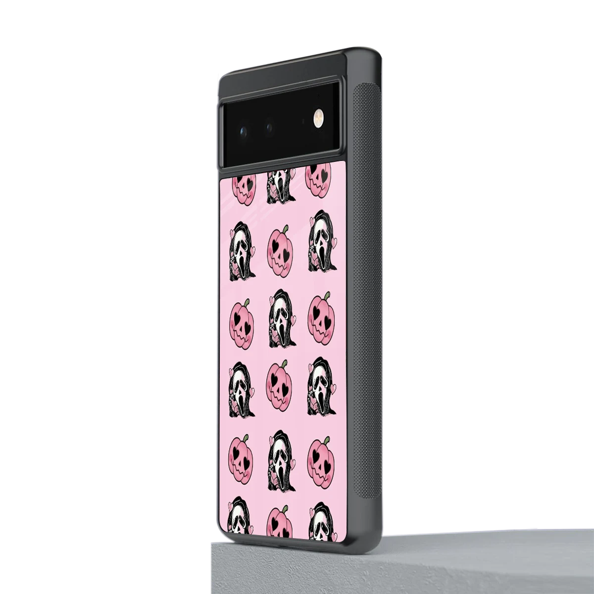 Friendly Ghost stylish phone case for google pixel 6 | glossy glass and slim fit