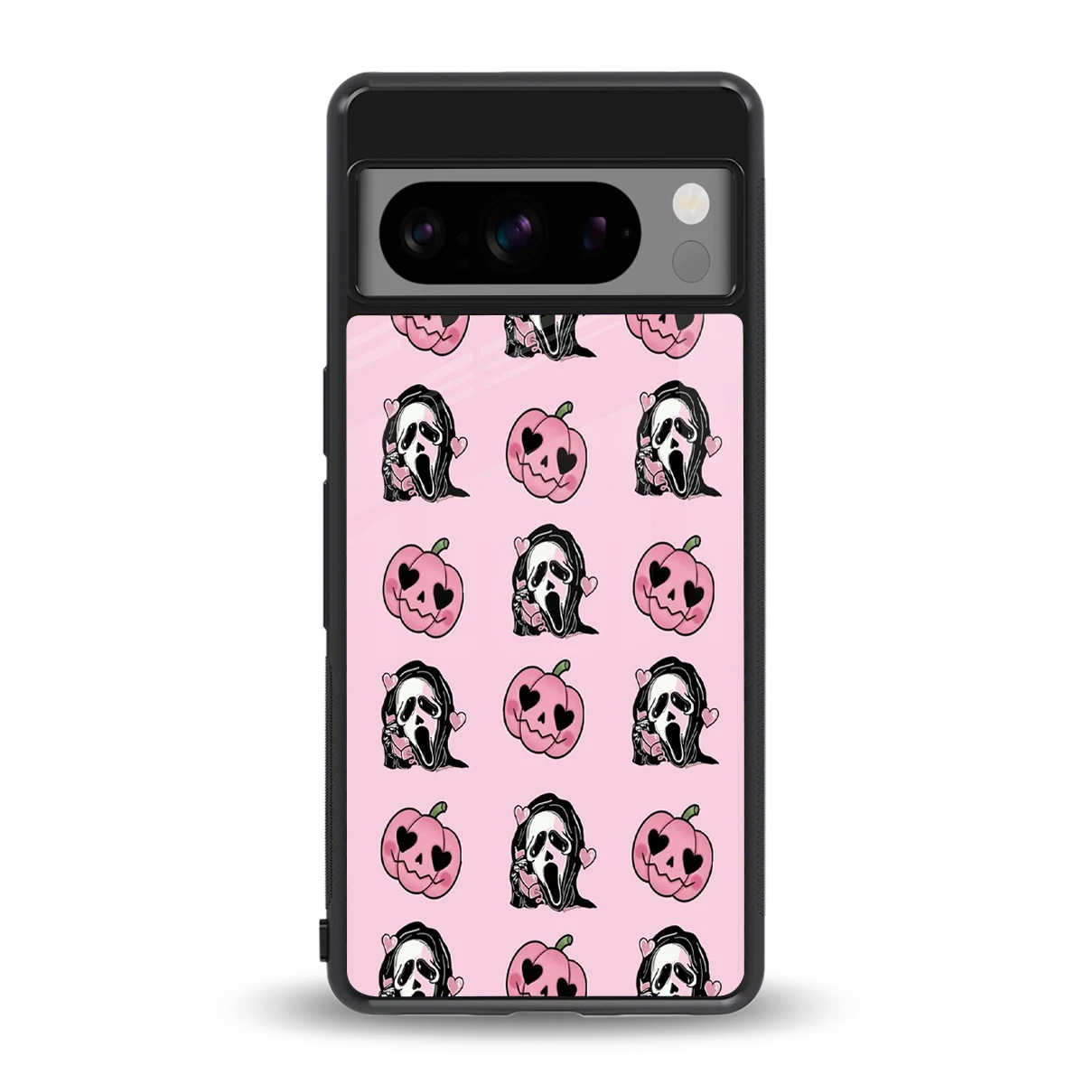 Friendly Ghost back phone cover | glass case for google pixel 8 pro