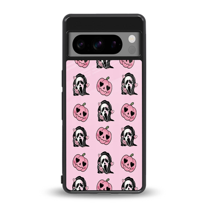 Friendly Ghost back phone cover | glass case for google pixel 8 pro