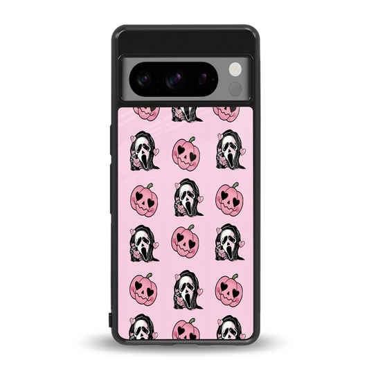 Friendly Ghost back phone cover | glass case for google pixel 8 pro
