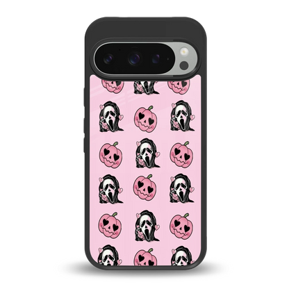 Friendly Ghost back phone cover | glass case for google pixel 9 pro