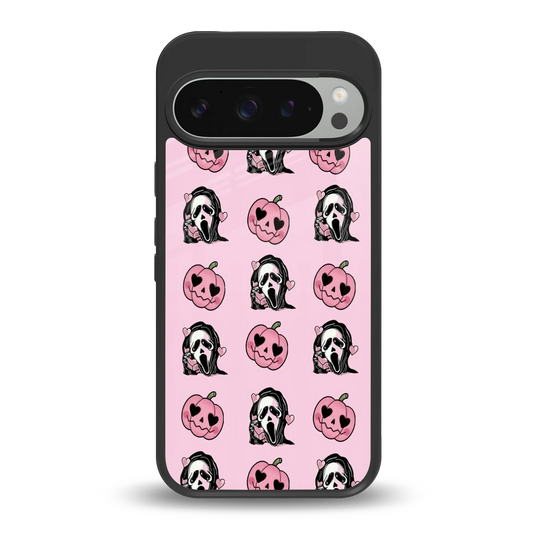Friendly Ghost back phone cover | glass case for google pixel 9 pro