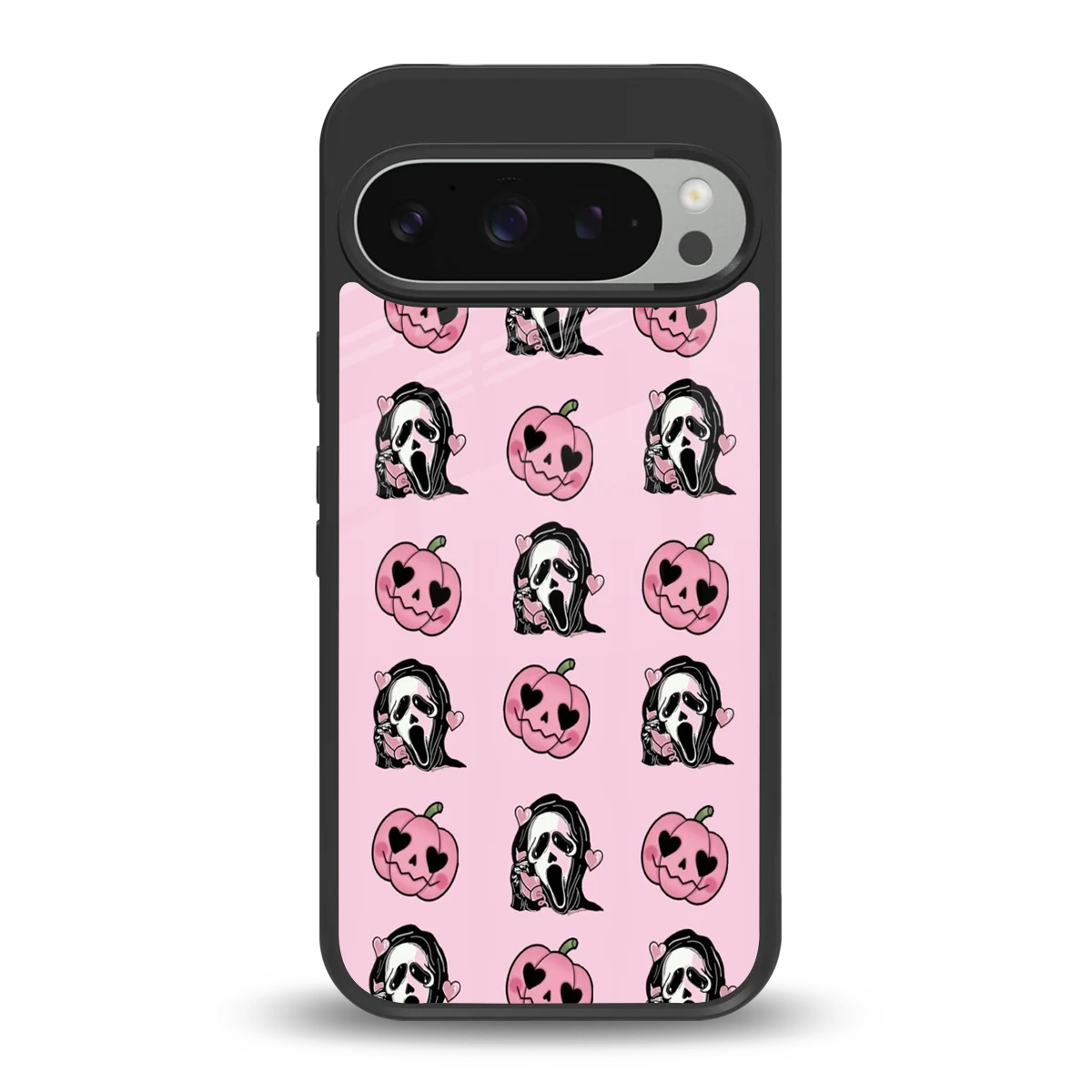 Friendly Ghost back phone cover | glass case for google pixel 9 pro xl