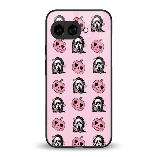 Friendly Ghost back phone cover | glass case for google pixel 9a