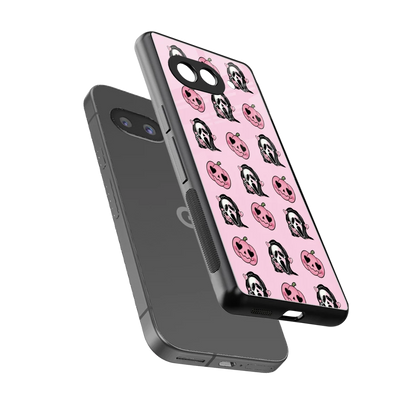Friendly Ghost sleek google pixel 10a cover with tempered glass back and TPU edges