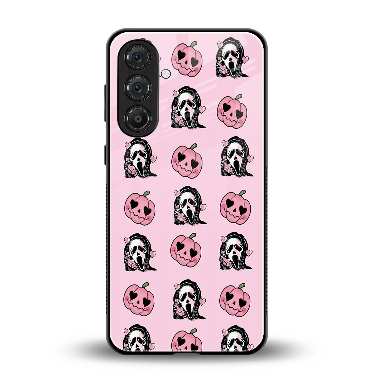 Friendly Ghost back phone cover | glass case for samsung galaxy m35 5g