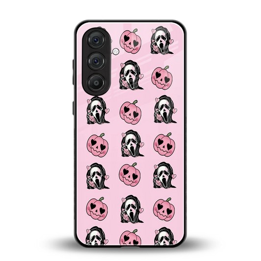 Friendly Ghost back phone cover | glass case for samsung galaxy m35 5g
