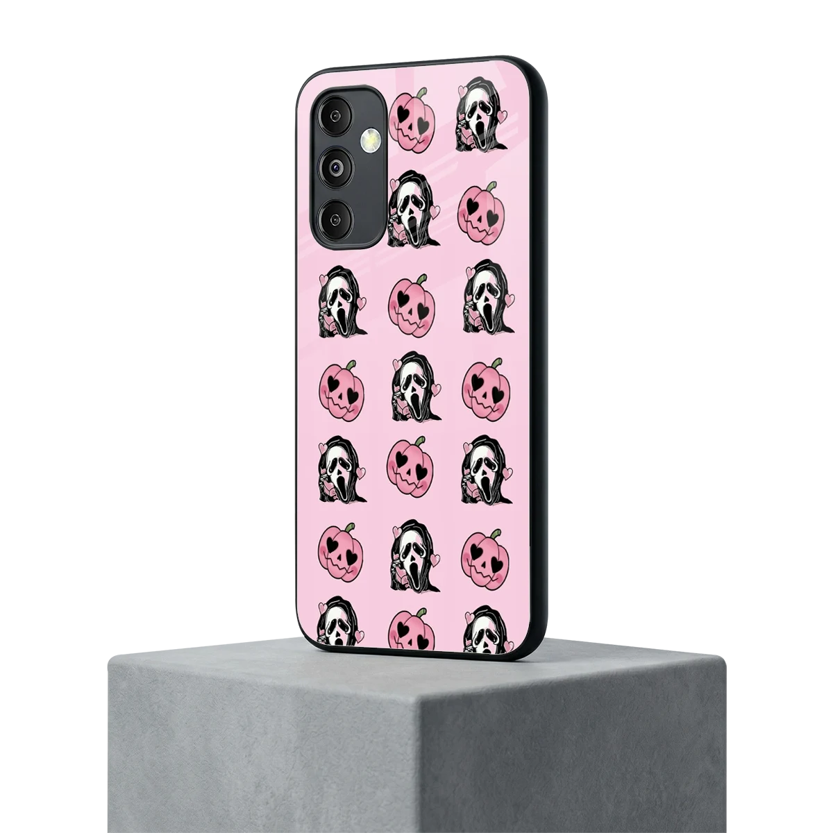 Friendly Ghost samsung galaxy m14 5g mobile cover | shockproof glass phone case