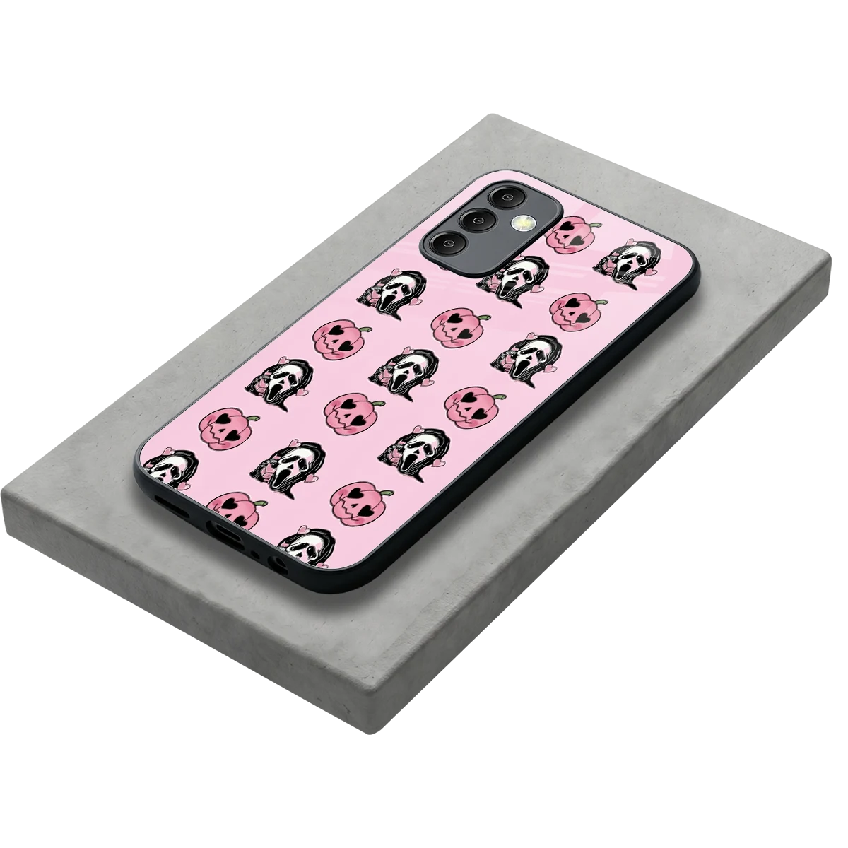 Friendly Ghost stylish phone case for samsung galaxy m14 5g | glossy glass and slim fit