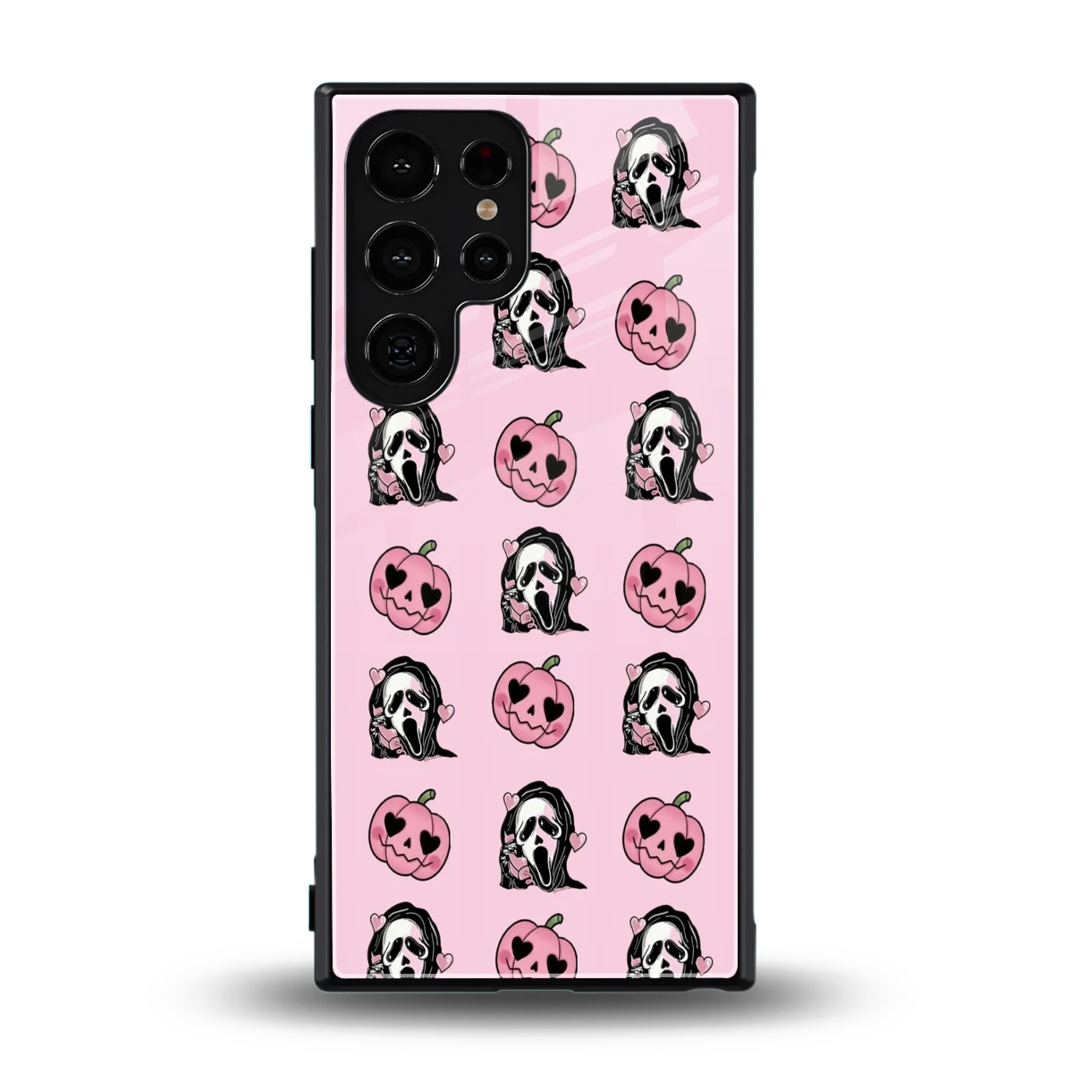 Friendly Ghost back phone cover | glass case for samsung galaxy s23 ultra