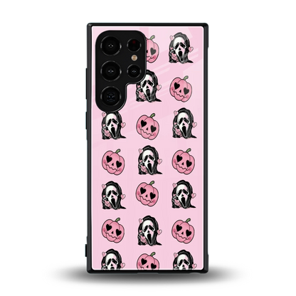 Friendly Ghost back phone cover | glass case for samsung galaxy s24 ultra