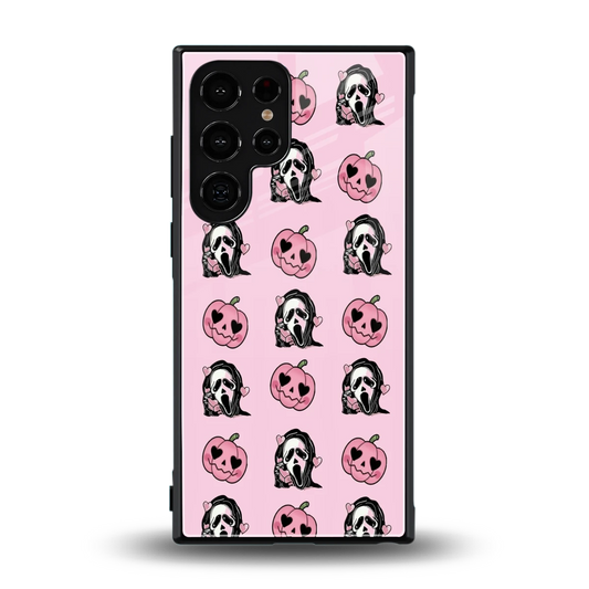Friendly Ghost back phone cover | glass case for samsung galaxy s24 ultra