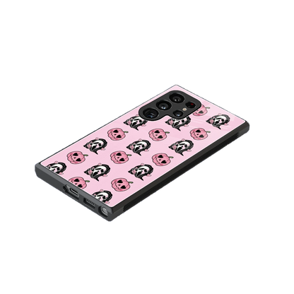 Friendly Ghost stylish phone case for samsung galaxy s23 ultra | glossy glass and slim fit