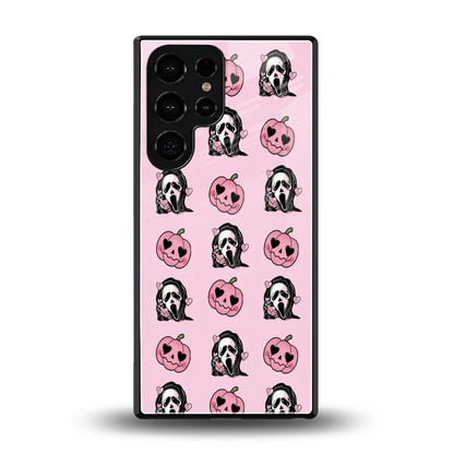 Friendly Ghost back phone cover | glass case for samsung galaxy s25 ultra