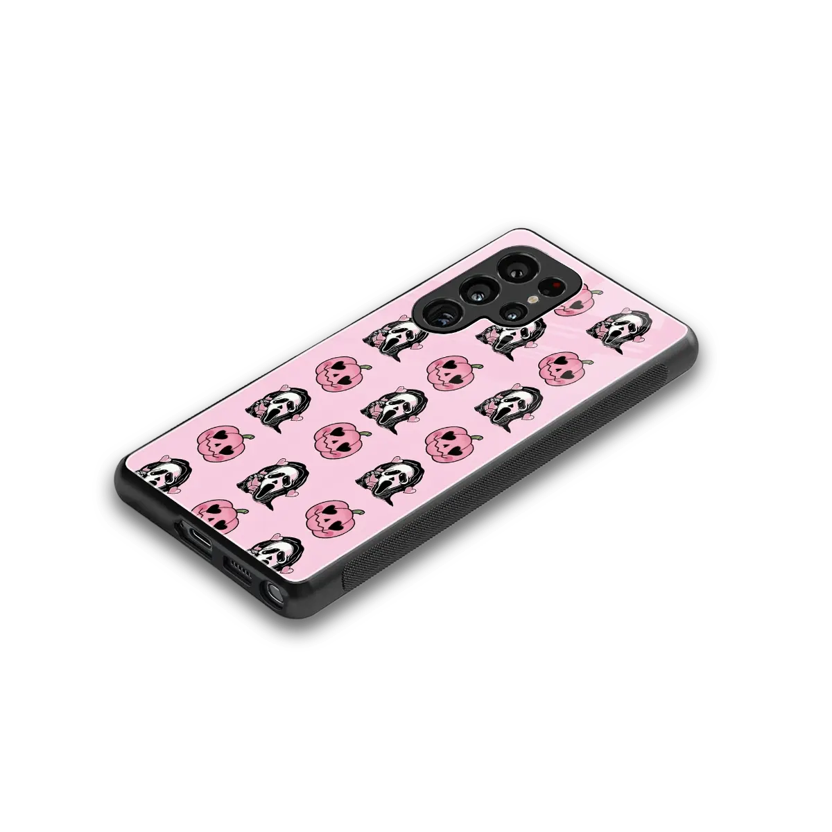 Friendly Ghost stylish phone case for samsung galaxy s25 ultra | glossy glass and slim fit
