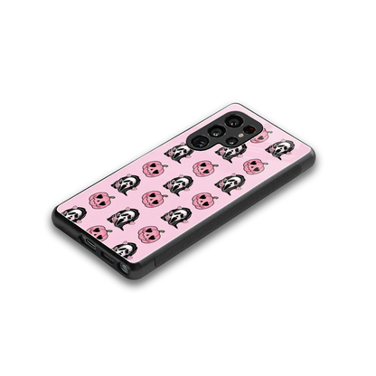 Friendly Ghost stylish phone case for samsung galaxy s25 ultra | glossy glass and slim fit