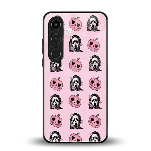 Friendly Ghost back phone cover | glass case for samsung galaxy s24