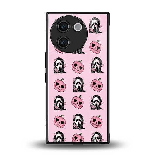 Friendly Ghost back phone cover | glass case for vivo v30e