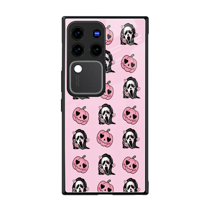 Friendly Ghost back phone cover | glass case forvivo v30 pro