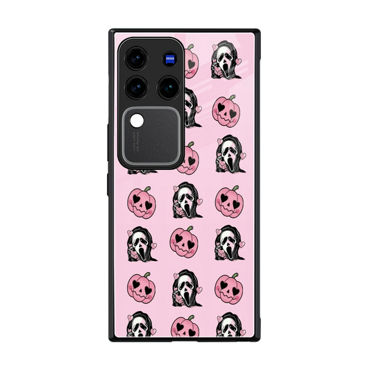 Friendly Ghost back phone cover | glass case forvivo v30 pro