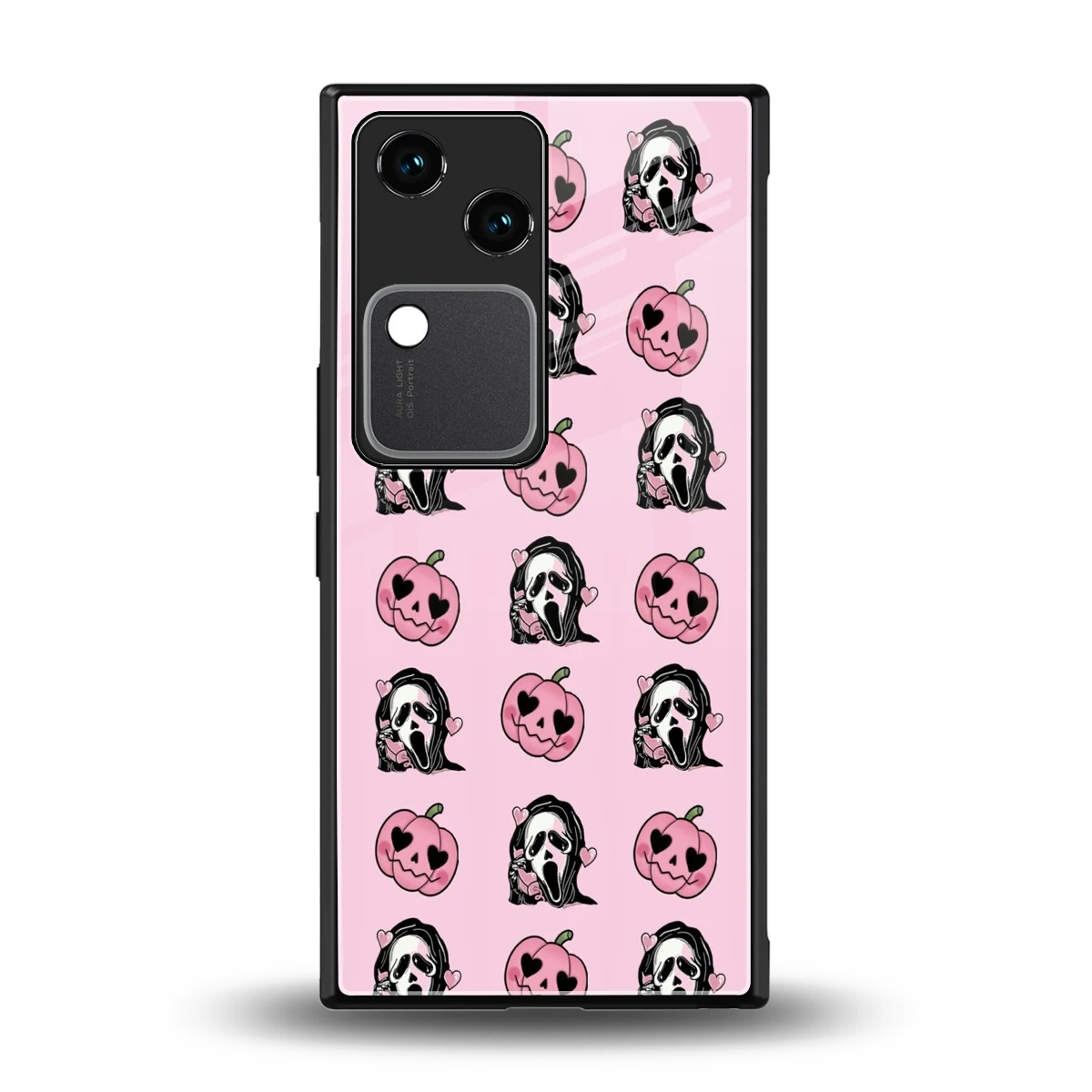 Friendly Ghost back phone cover | glass case for vivo v30