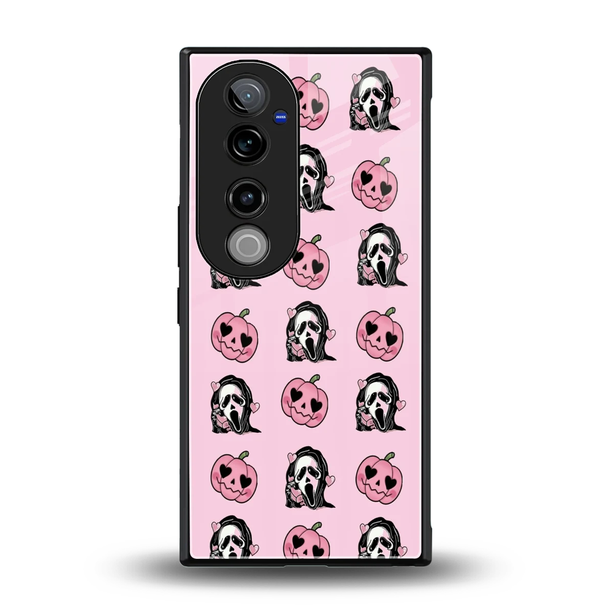 Friendly Ghost back phone cover | glass case for vivo v40 pro