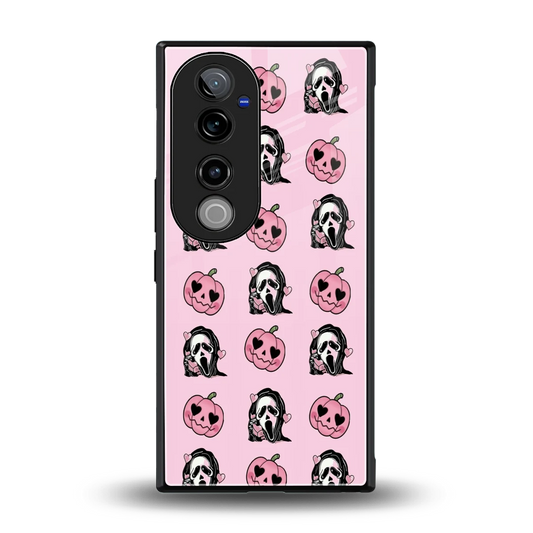 Friendly Ghost back phone cover | glass case for vivo v40 pro