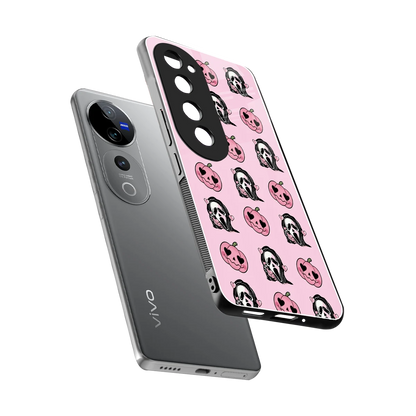 Friendly Ghost sleek vivo v40 pro cover with tempered glass back and TPU edges