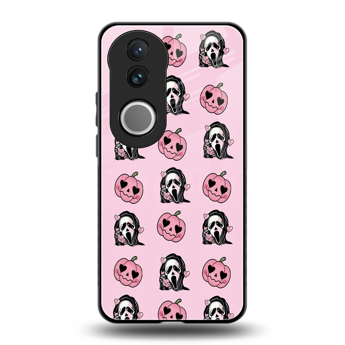 Friendly Ghost back phone cover | glass case for vivo v50