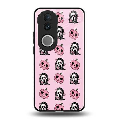 Friendly Ghost back phone cover | glass case for vivo v50