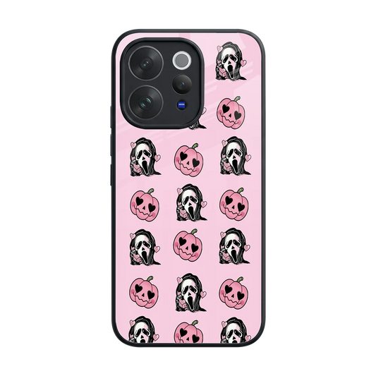 Friendly Ghost back phone cover | glass case for vivo v70