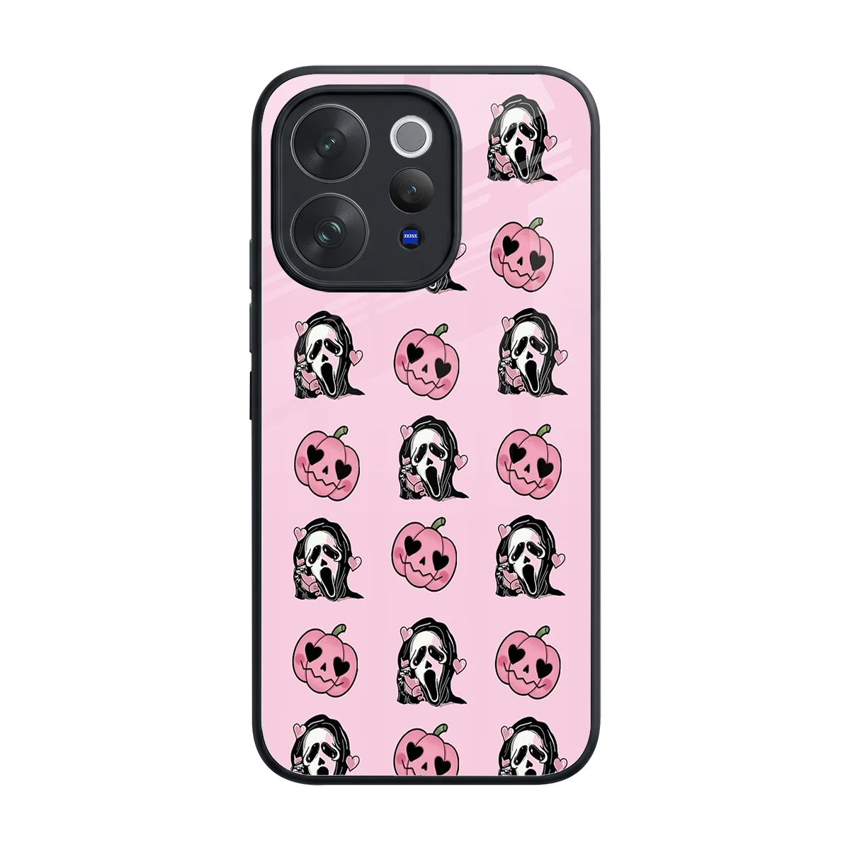 Friendly Ghost back phone cover | glass case for vivo v70 elite
