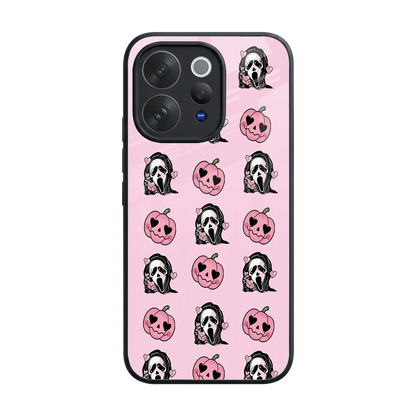 Friendly Ghost back phone cover | glass case for vivo v70 elite