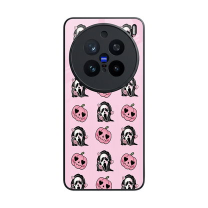 Friendly Ghost back phone cover | glass case for vivo x200 pro