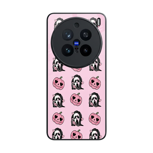 Friendly Ghost back phone cover | glass case for vivo x200 pro