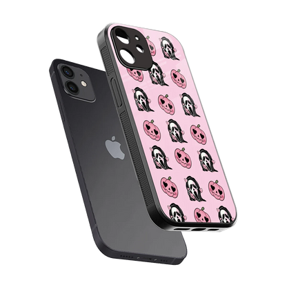 Friendly Ghost sleek iphone 12 cover with tempered glass back and TPU edges