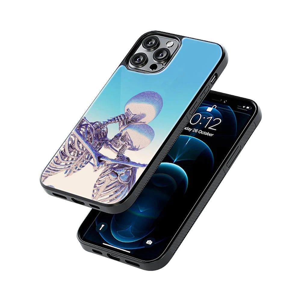 Protective Glass Back Phone Case Compatible with iPhone, Samsung, OnePlus, Pixel & More