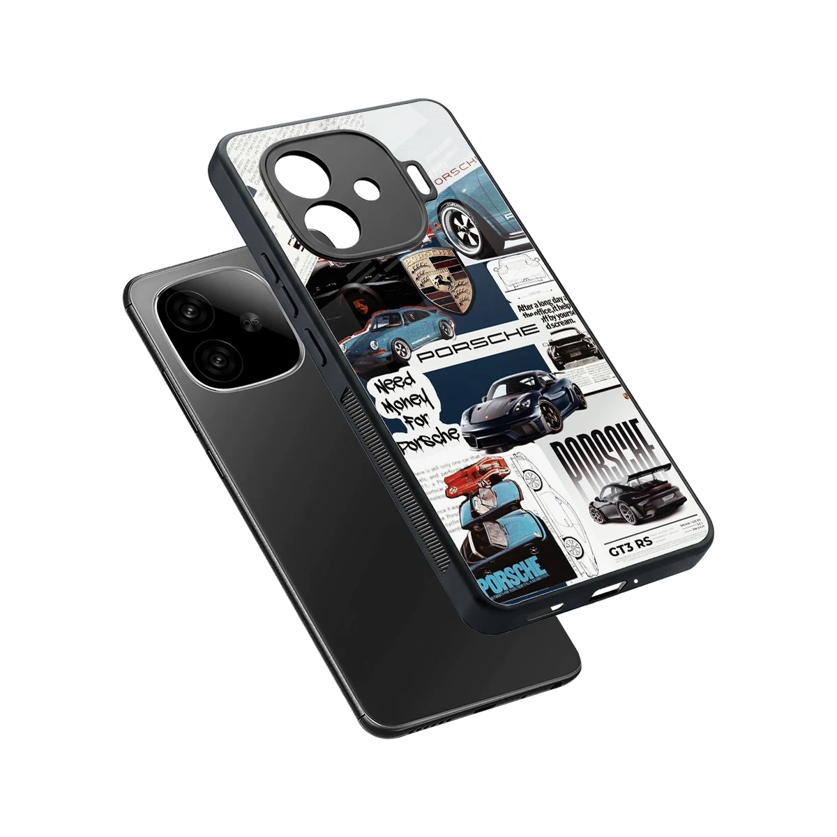 Fund My Ride sleek iqoo neo 10r 5g cover with tempered glass back and TPU edges