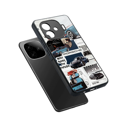Fund My Ride sleek iqoo neo 10r 5g cover with tempered glass back and TPU edges