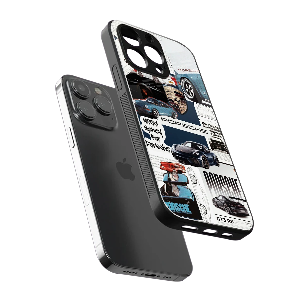 Fund My Ride sleek iphone 13 pro cover with tempered glass back and TPU edges