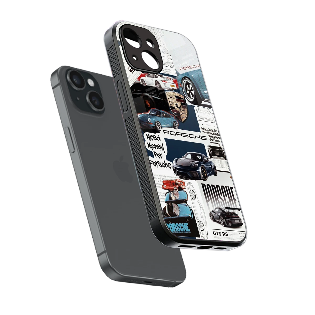 Fund My Ride sleek iphone 15 cover with tempered glass back and TPU edges
