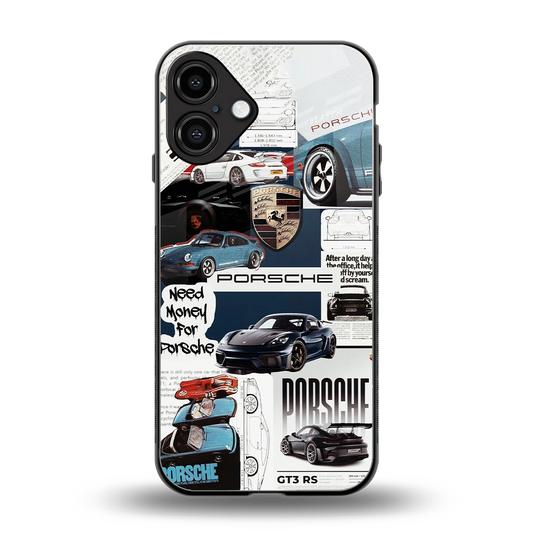 Fund My Ride back phone cover | glass case for iphone 16 plus