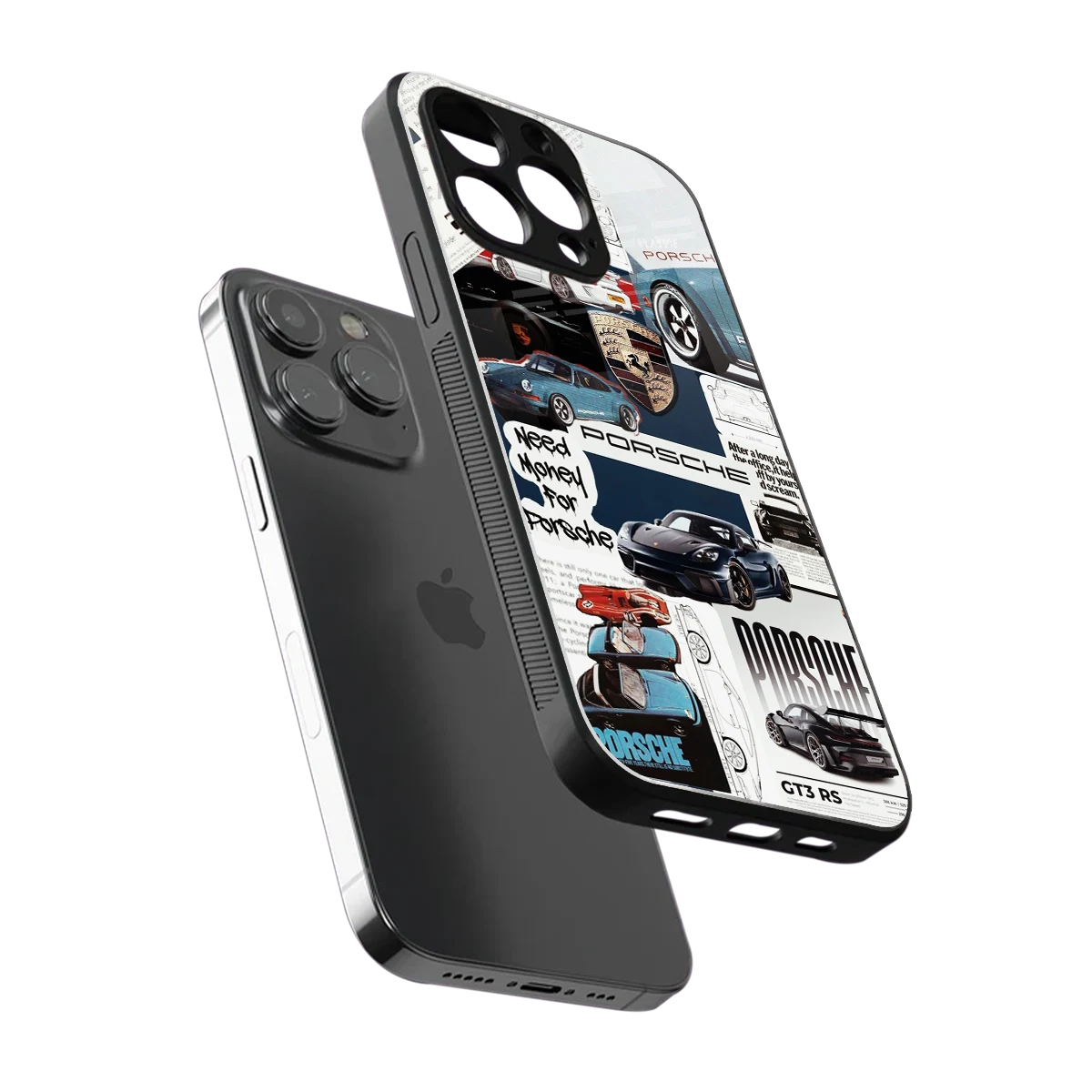 Fund My Ride sleek iphone 16 pro max cover with tempered glass back and TPU edges